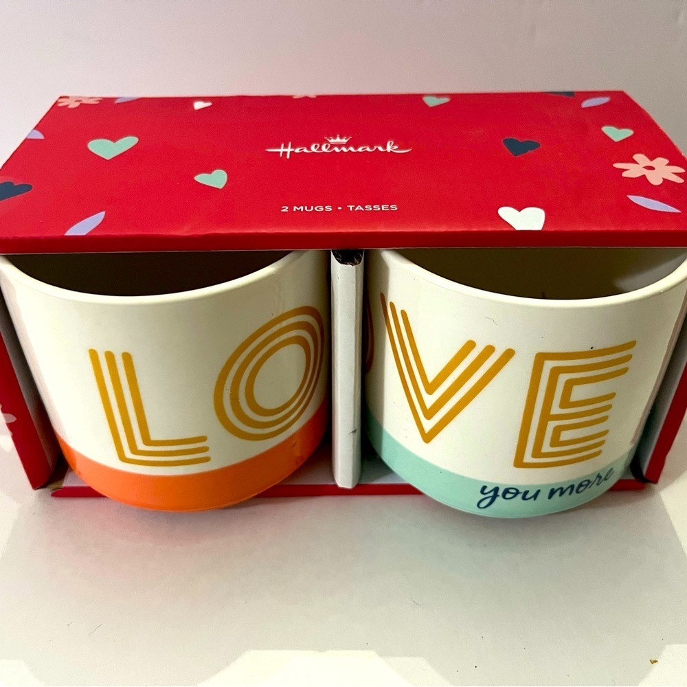 Hallmark, Love You More Mug Set, 2 Mugs , Romantic, Lovers, Giftable